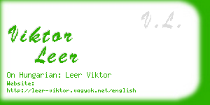 viktor leer business card